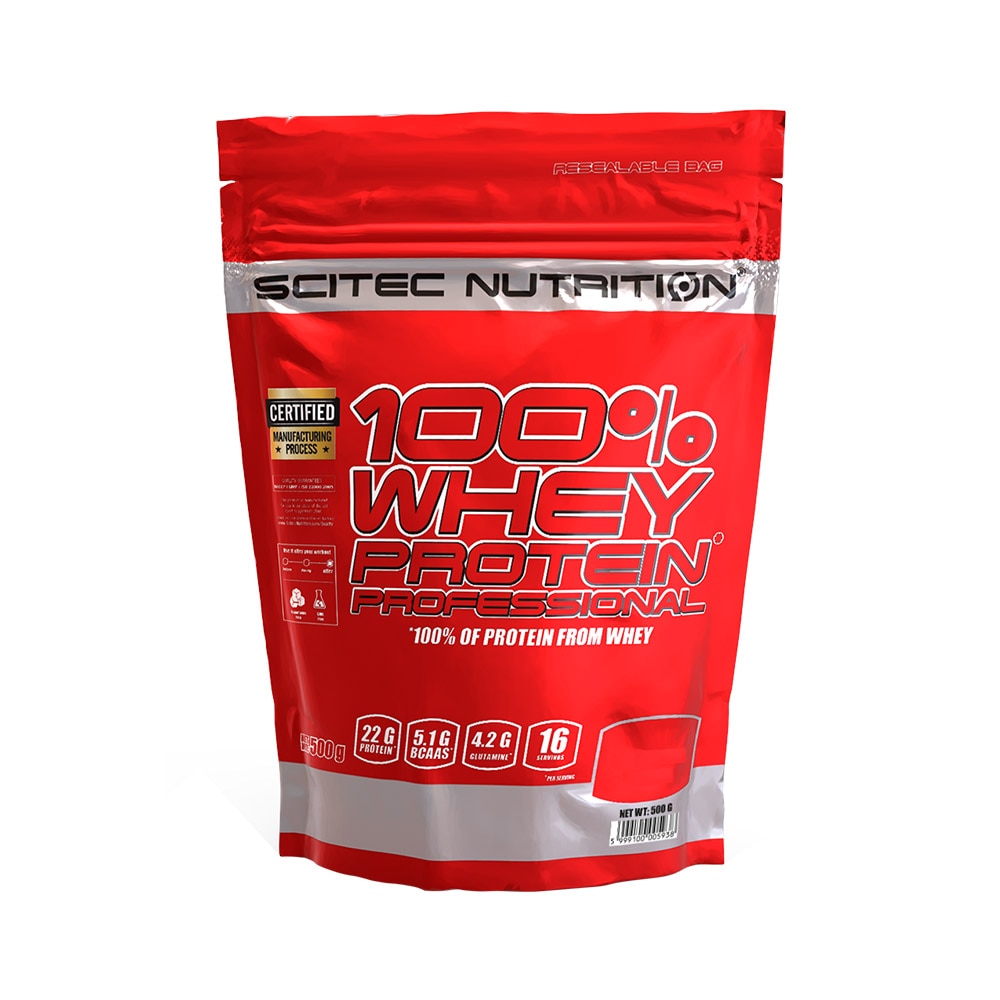 Pudra energizanta Scitec 100% Whey Protein Professional Fistic De Vanilie 0.500 Kg