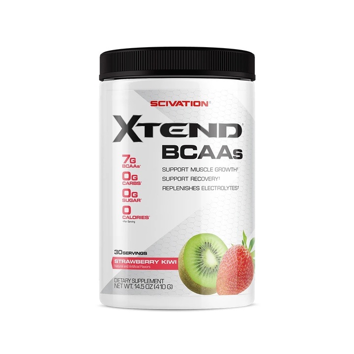 Енергизираща добавка на прах Scivation Xtend Intra-Workout, Ягода и киви, 30 дози