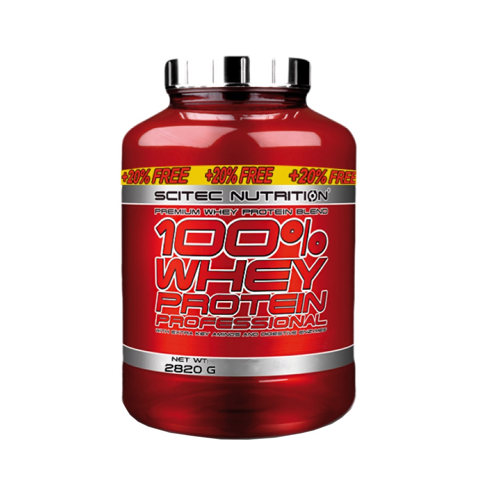 Pudra energizanta Whey Protein Proffesional 2350 gr + 20% Free Capsuni Cu Ciocolata Alba 2.820 Kg