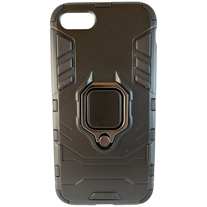 Ütésálló Case Ring Armor Kickstand mágneses állvánnyal iPhone 7 / 8 / SE 2020, fekete