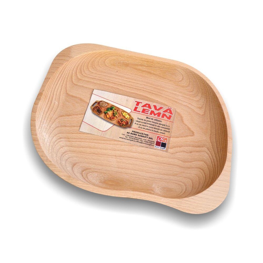 Tava pentru servire din lemn, 31 x 24 cm