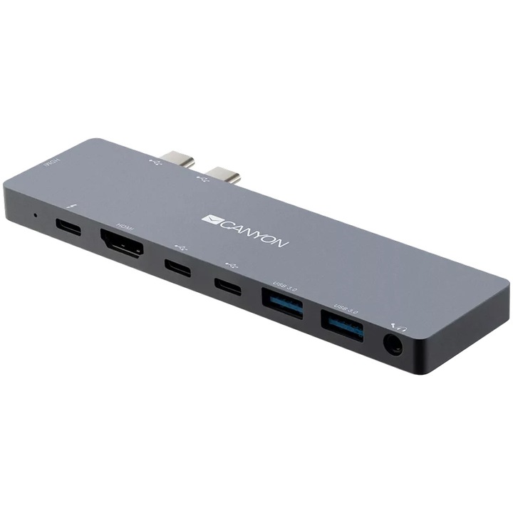 Hub USB Canyon DS-8 8in1 Thunderbolt 4k Space Grey