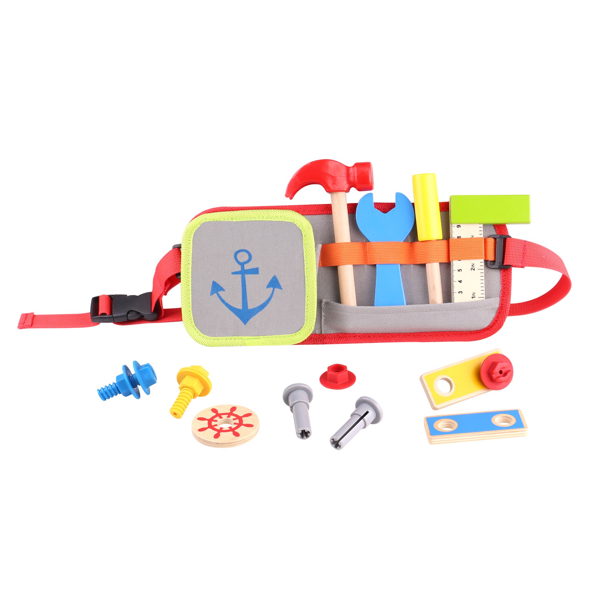 Trusa de scule si unelete din lemn portabila Tooky Toy