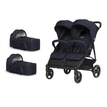Carucior de gemeni 2 in 1 Easy Go Domino, Cosmic Blue Carucior de gemeni 2 in 1 Easy Go Domino, Cosmic Blue