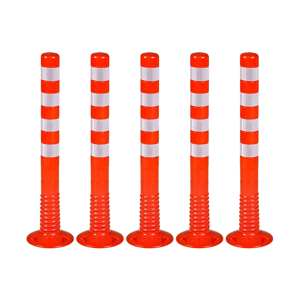 Stalpi pentru semnalizare 1000 mm, portocalii, set 5 bucati