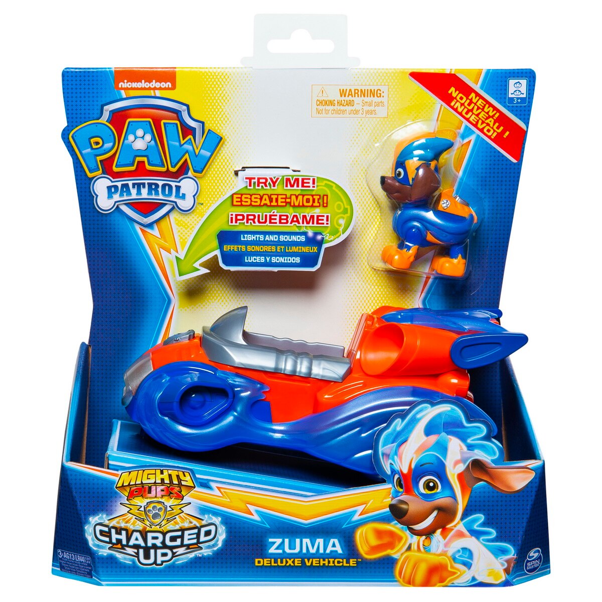 Vehicul Paw Patrol - Charged Up, Zuma, cu lumini si sunete