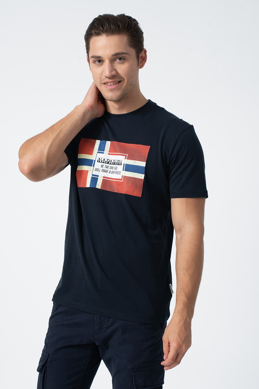 Napapijri, Tricou cu imprimeu Sera, Bleumarin inchis