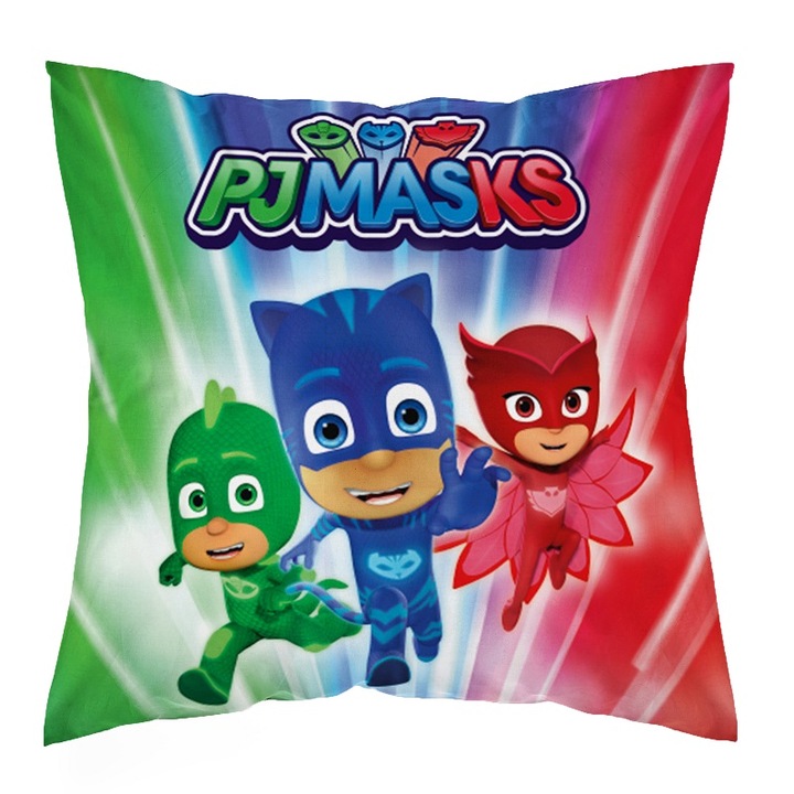 Párnahuzat, PJ Masks, zöld, 40x40 cm