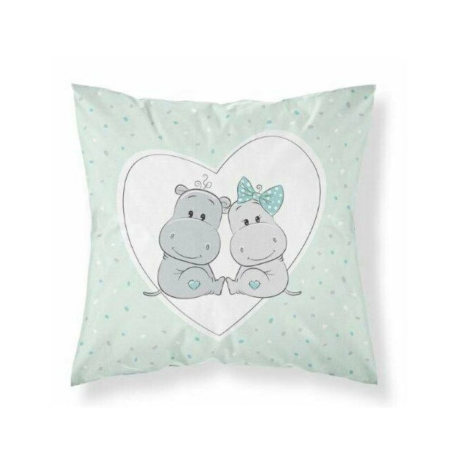 Fata perna, Hipo, fetita si baiat, verde, 40x40 cm