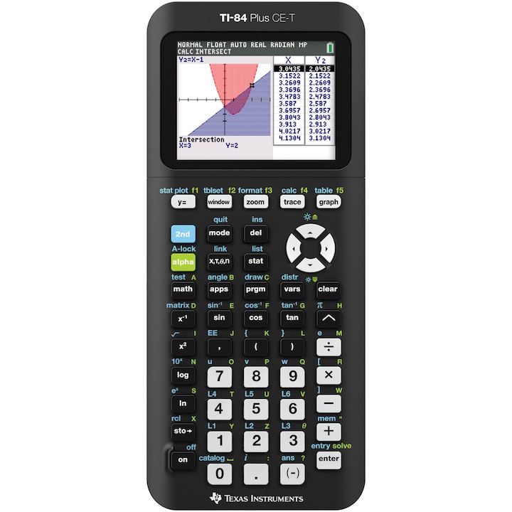 Графичен калкулатор Texas Instruments TI-84 Plus CE-T, Цветен дисплей