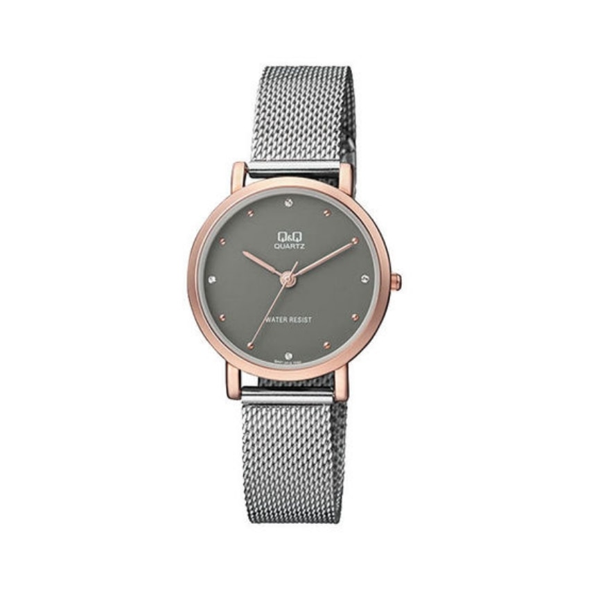 Ceas dama Q&Q casual, alama, argintiu si auriu rose