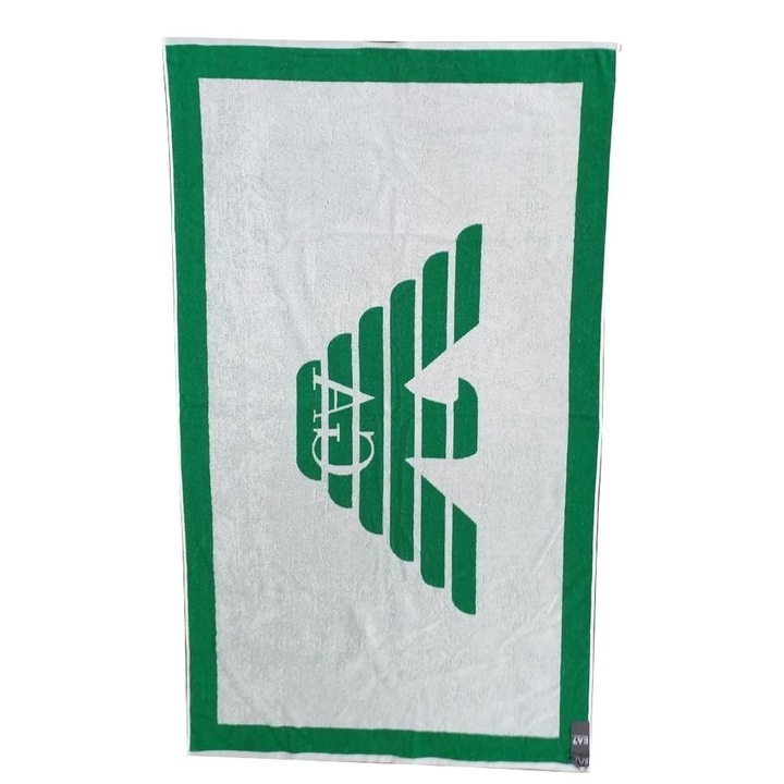 Плажна кърпа EMPORIO ARMANI, Зелен/Бял