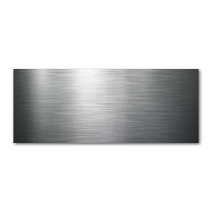 Panou de bucatarie, din sticla, 125x50 cm "Fundal metalic”