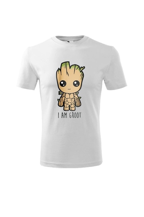 Tricou personalizat, I am Groot, barbati, bumbac, alb, S EU
