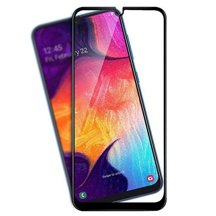 Full Glue 21D üvegfólia Samsung Galaxy A02s / A03s készülékhez, fekete szélekkel