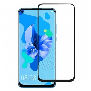 Folie de sticla Full Glue pentru Huawei Nova 5T, margini negre Folie de sticla Full Glue pentru Huawei Nova 5T, margini negre