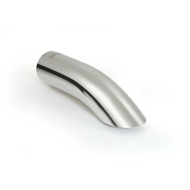 Ornament toba esapament curbat T-06, din otel inoxidabil lustruit, racordare Ø30-44mm