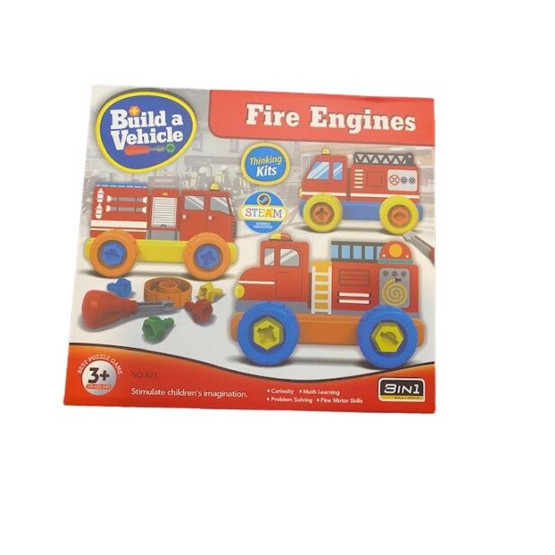 Joc de constructie, 3 in 1, Fire Engines