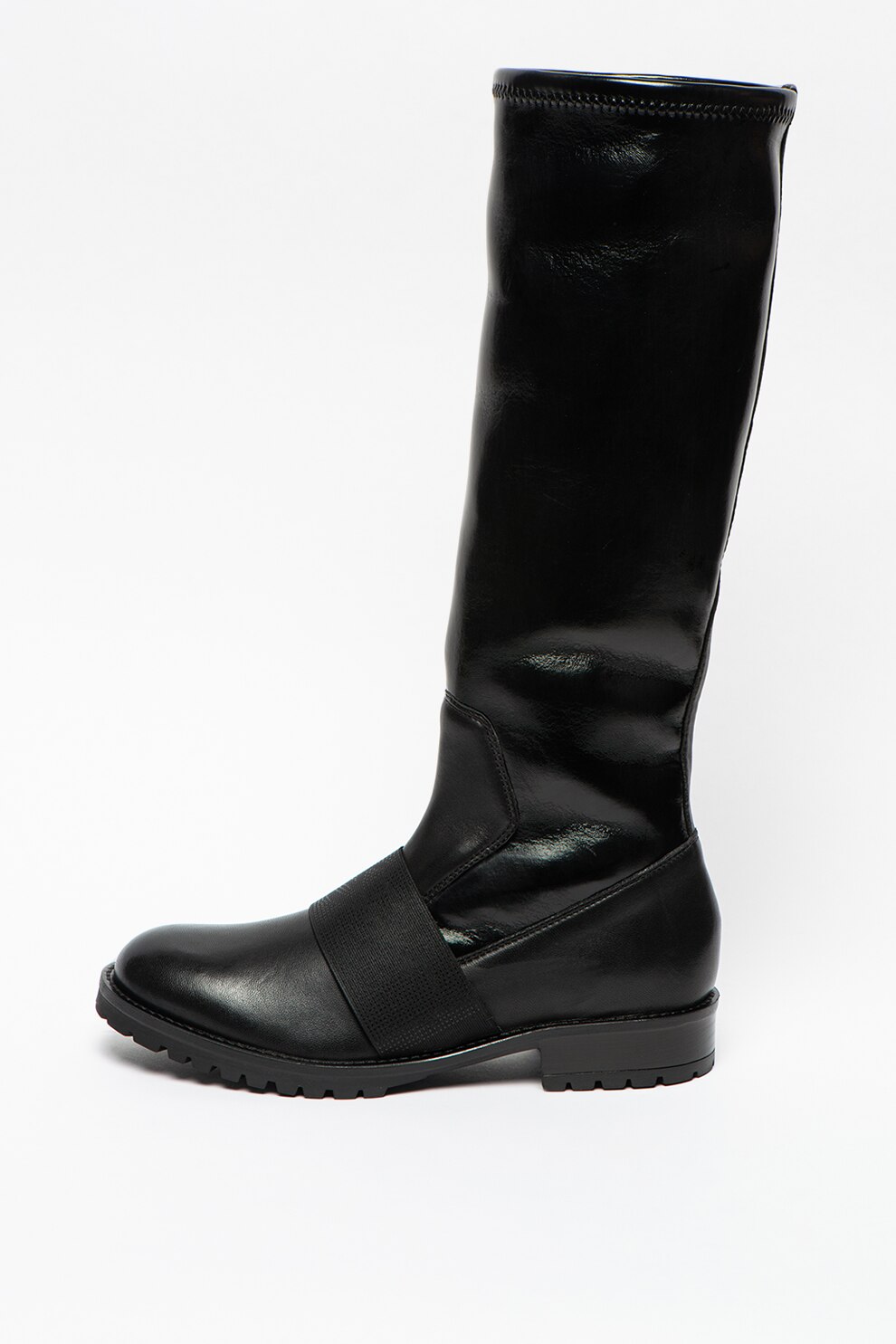 Tosca Blu, Cizme mid-calf cu insertii de piele Gerusalemme
