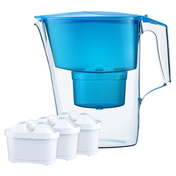 Cana filtranta cu 3 cartuse Maxfor Aquaphor, model Time Blue Cana filtranta cu 3 cartuse Maxfor Aquaphor, model Time Blue