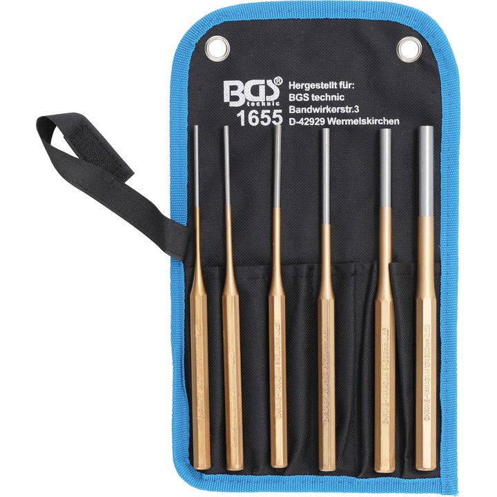 Set dornuri lungi 2.5-8 mm, 200 mm lungime, 6 piese, BGS 1655