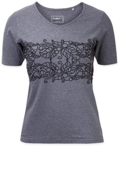 Tricou cu decolteu in V Budmil, Cecily, Bumbac, Gri, Gri Tricou cu decolteu in V Budmil, Cecily, Bumbac, Gri, Gri