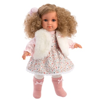 Papusa Llorens Beautiful Dolls - Elena, rochita inflorata, 35 cm Papusa Llorens Beautiful Dolls - Elena, rochita inflorata, 35 cm