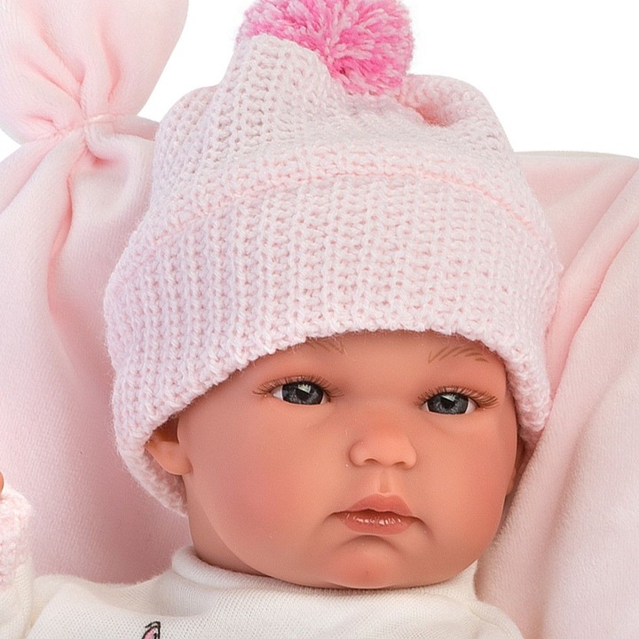 Интерактивна кукла Llorens Smooth skin - Baby Bimba, Със завивка, 35 см