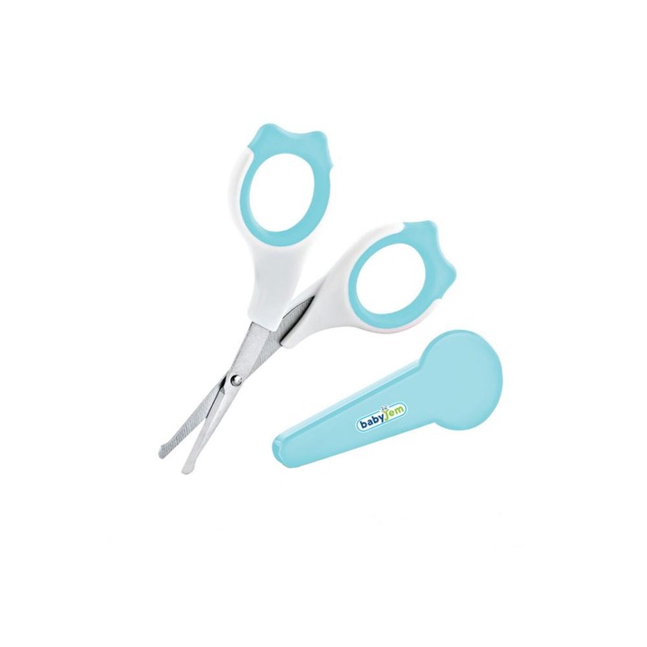 Forfecuta BabyJem pentru bebelusi cu suport protectie Blue