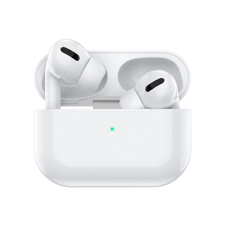 Casti audio Bluetooth 5.0 ANC Pro3 Wireless, Profesionale, sunet 3D, Toch Control, carcasa incarcare wireless, Handsfree, compatibile cu Apple si Android