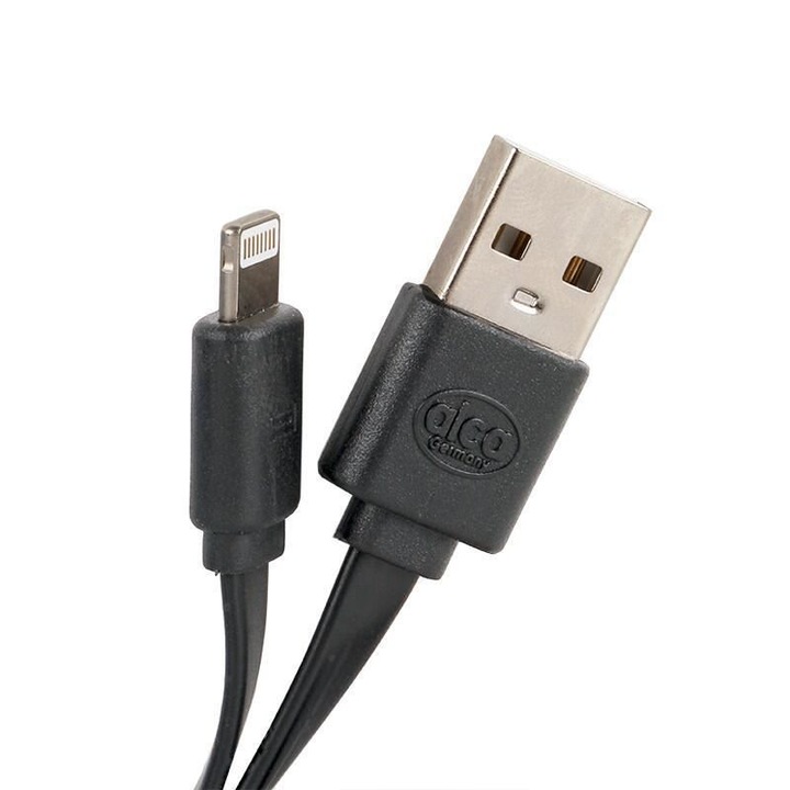 Cablu incarcator USB, Apple Iphone 5, 6, Ipad, negru, 510.71 Alca