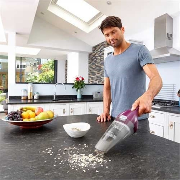 Aspirator "DUSTBUSTER", cu acumulator Li-Ion, 3.6V, 1.5Ah, 5.4Wh, Black & Decker, NVC115W-QW