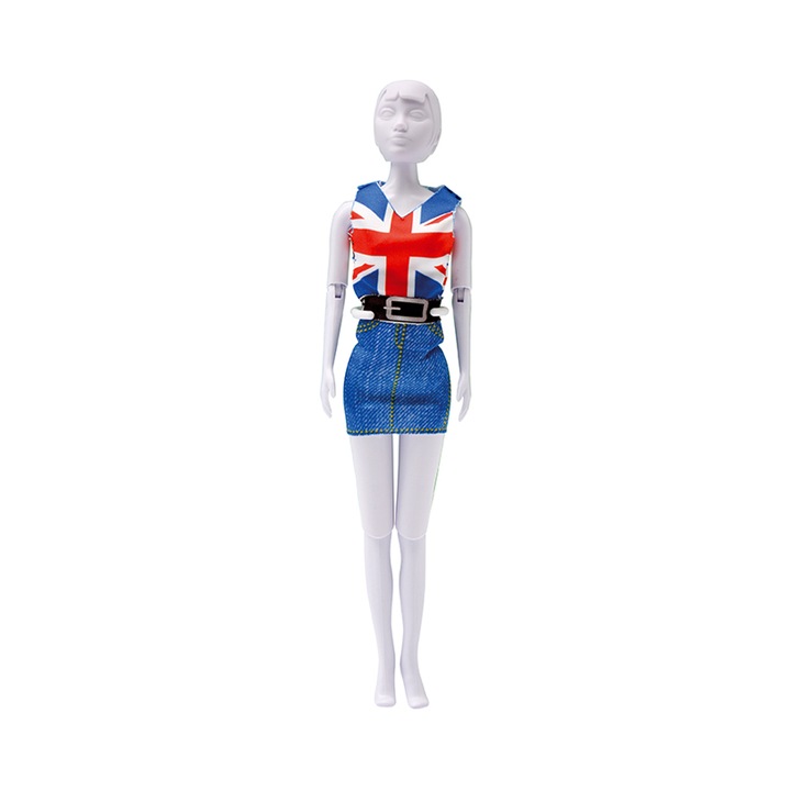 Set de croitorie hainute pentru papusi Couture Combi Red Blue, Dress Your Doll