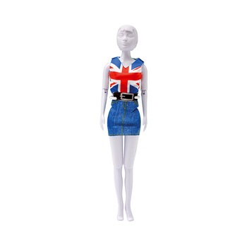 Set de croitorie hainute pentru papusi, Dress Your Doll, Couture Combi, Rosu-Albastru Set de croitorie hainute pentru papusi, Dress Your Doll, Couture Combi, Rosu-Albastru