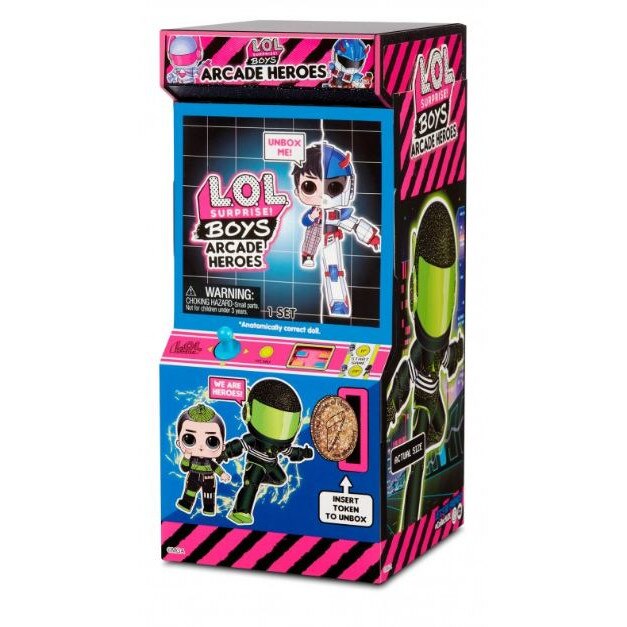 Papusa L.O.L. Surprise Boys Arcade Heroes Fun Boy cu 15 surprize