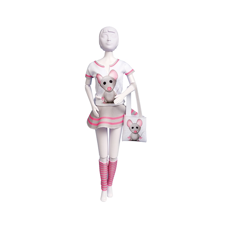 Set de croitorie hainute pentru papusi, Dress Your Doll, Couture Tiny Mouse