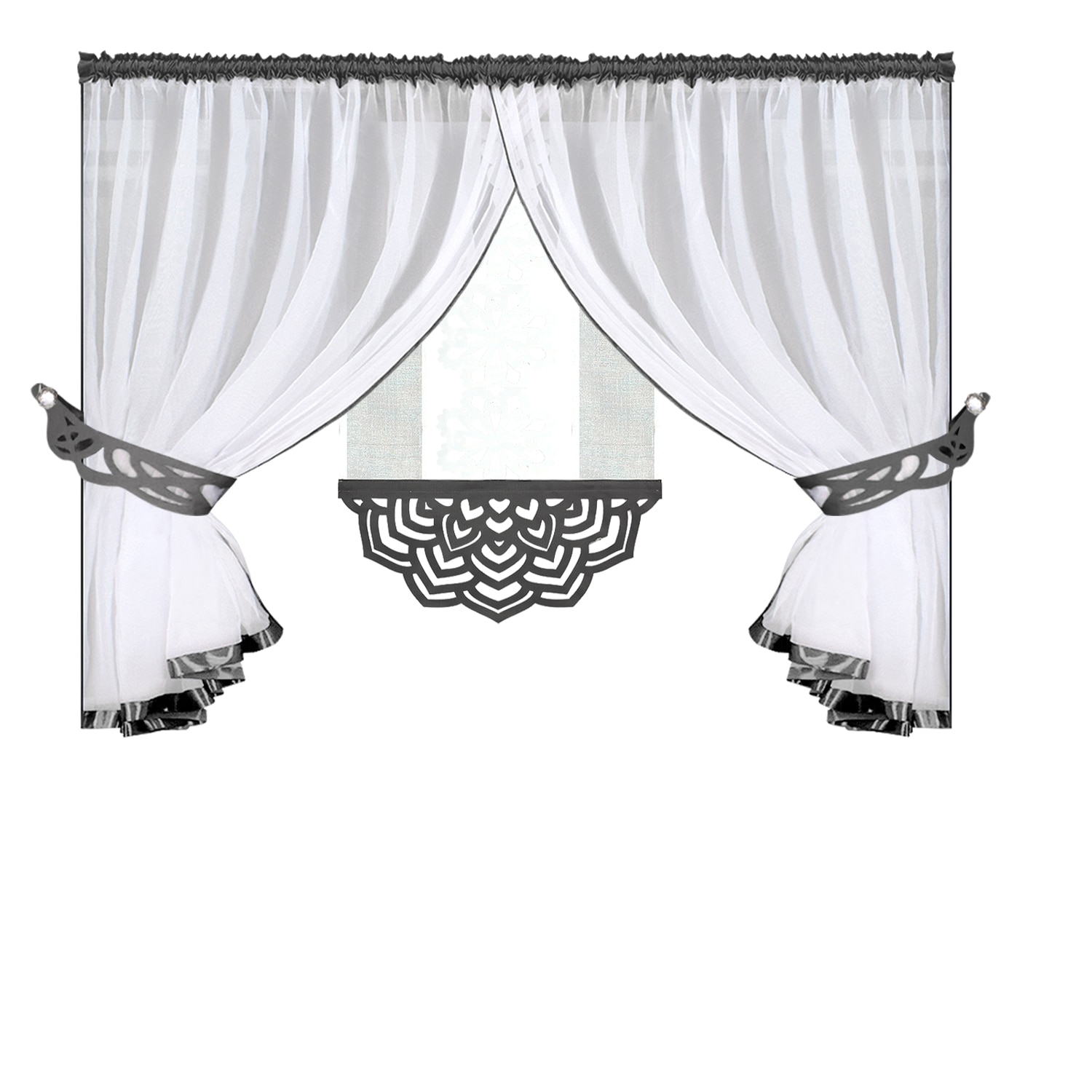 Primo set de perdele Gri 400*155