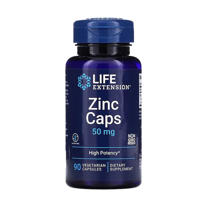 Zinc Caps, OptiZinc, 50 mg, Life Extension, 90 capsule