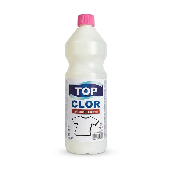 Clor inalbitor si igienizant Top, pentru rufe albe si suprafete, 1 L