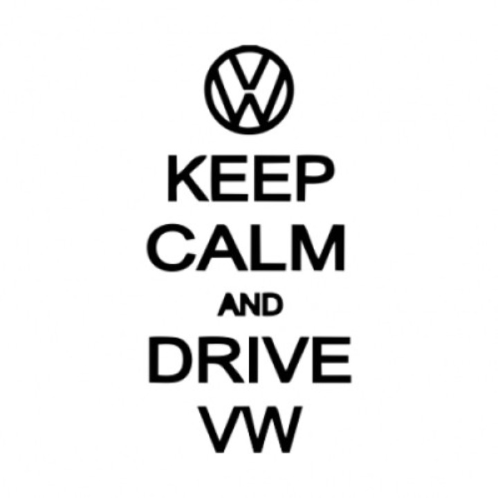 Oracal Keep Calm And Drive VW dekoratív autó matrica, fekete szín