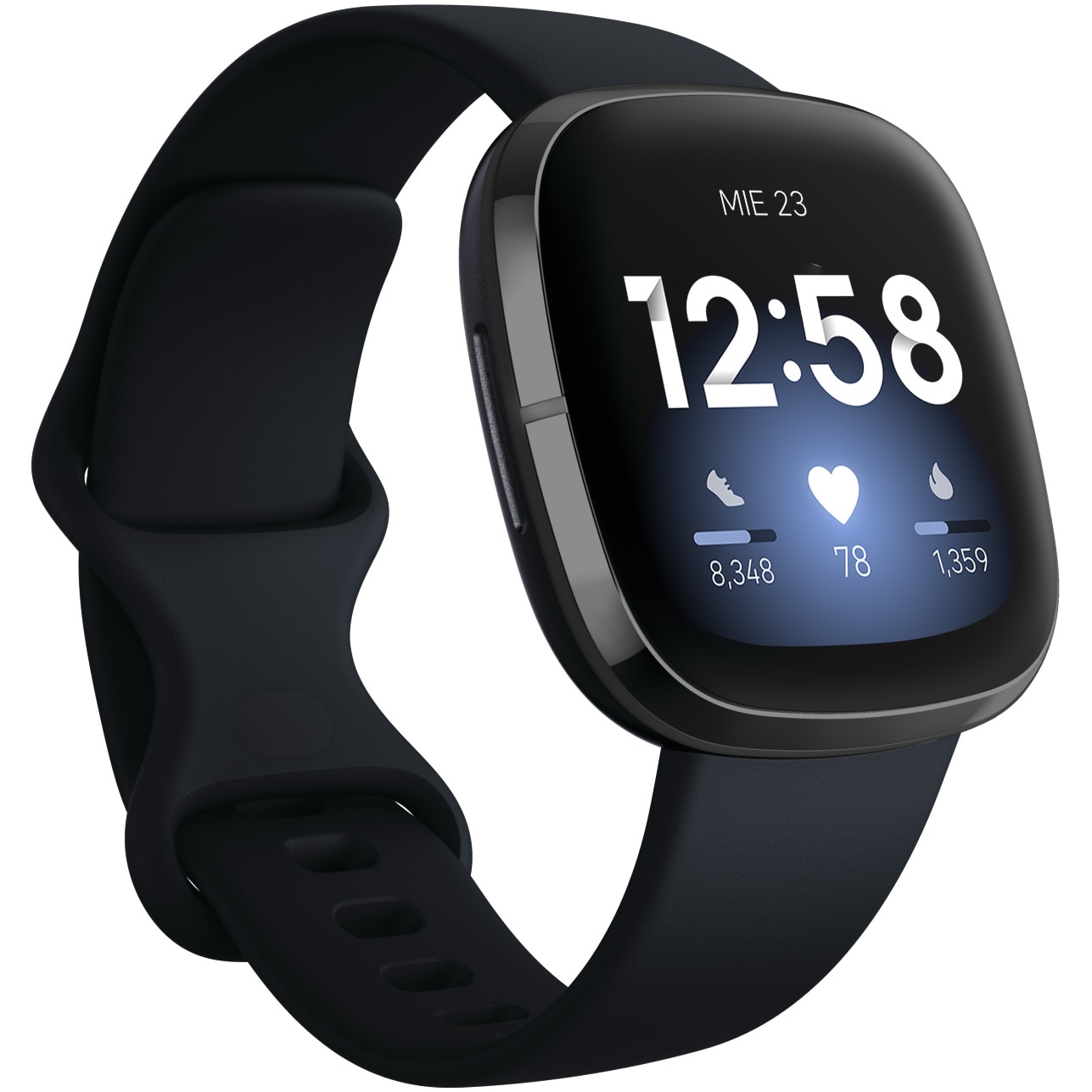 Ceas smartwatch Fitbit Sense, Carbon 