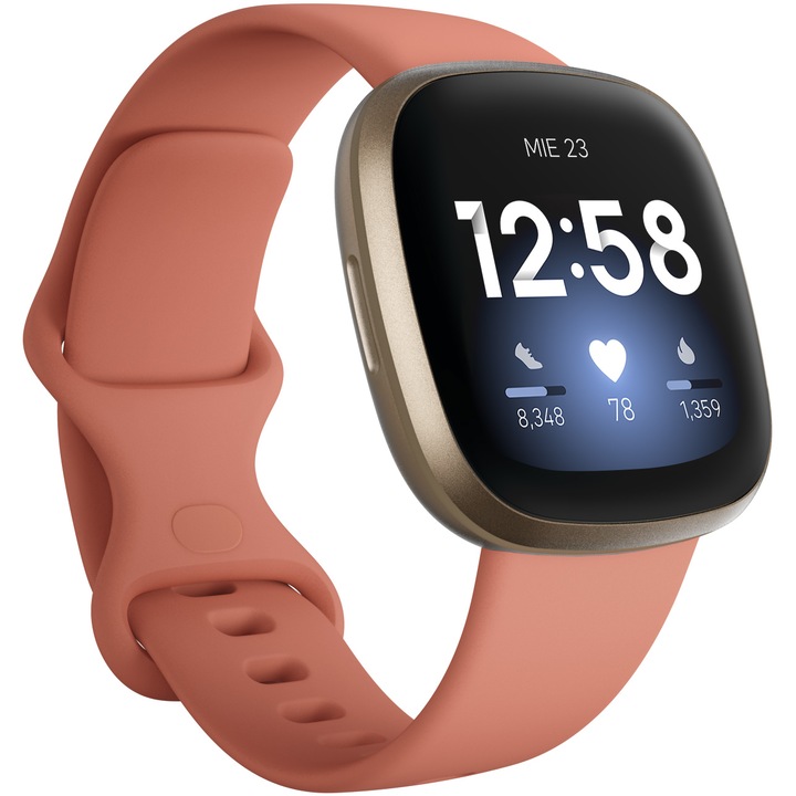 Часовник Smartwatch Fitbit Versa 3, Pink Clay