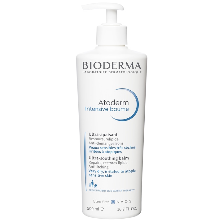 Балсам за тяло Bioderma Atoderm Intensive, За много суха и атопична кожа, 500 мл
