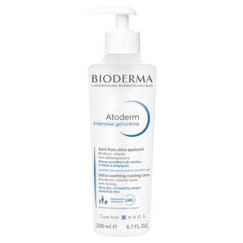 Crema-gel de corp Bioderma Bioderma Atoderm Intensive pentru piele foarte uscata si atopica, 200 ml Crema-gel de corp Bioderma Bioderma Atoderm Intensive pentru piele foarte uscata si atopica, 200 ml