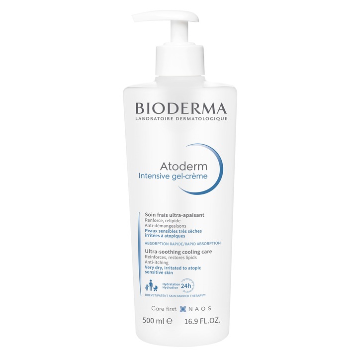 Crema-gel de corp Bioderma Bioderma Atoderm Intensive pentru piele foarte uscata si atopica, 500 ml