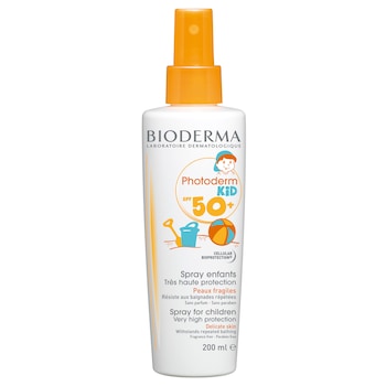 Spray cu protectie solara Bioderma Photoderm Kid SPF 50+ pentru copii, 200 ml Spray cu protectie solara Bioderma Photoderm Kid SPF 50+ pentru copii, 200 ml
