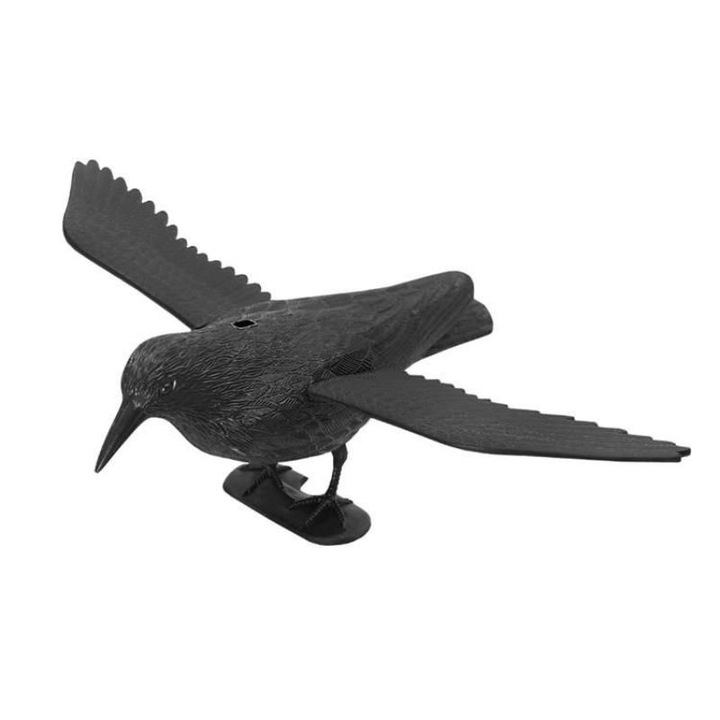 Varjú madárijesztő, MT MALATEC, galambok, madarak elűzésére, akasztóhorog, 61x38,5 cm, fekete