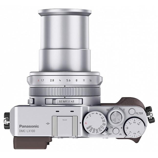 Aparat foto compact Panasonic Lumix DMC-LX100, 4K, 16.8MP, Silver
