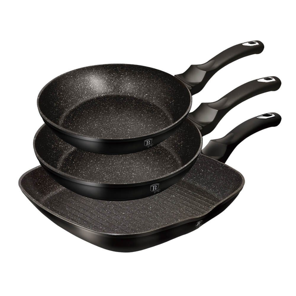 Set 3 tigai marmorate Berlinger Haus Black Silver Collection BH 6157