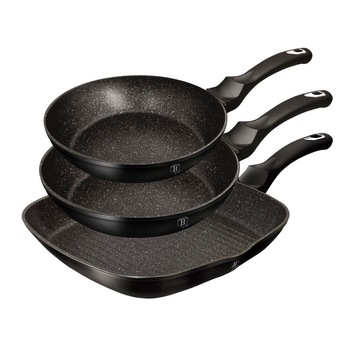 Set 3 tigai marmorate Berlinger Haus Black Silver Collection BH 6157 Set 3 tigai marmorate Berlinger Haus Black Silver Collection BH 6157